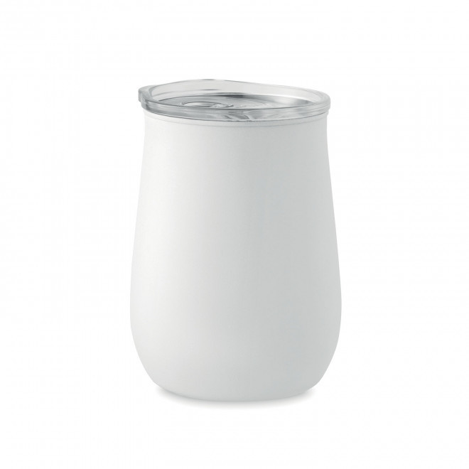 MUG EN INOX PERSONNALISE 500 ML 'GOUGA RECYCLE' - blanc