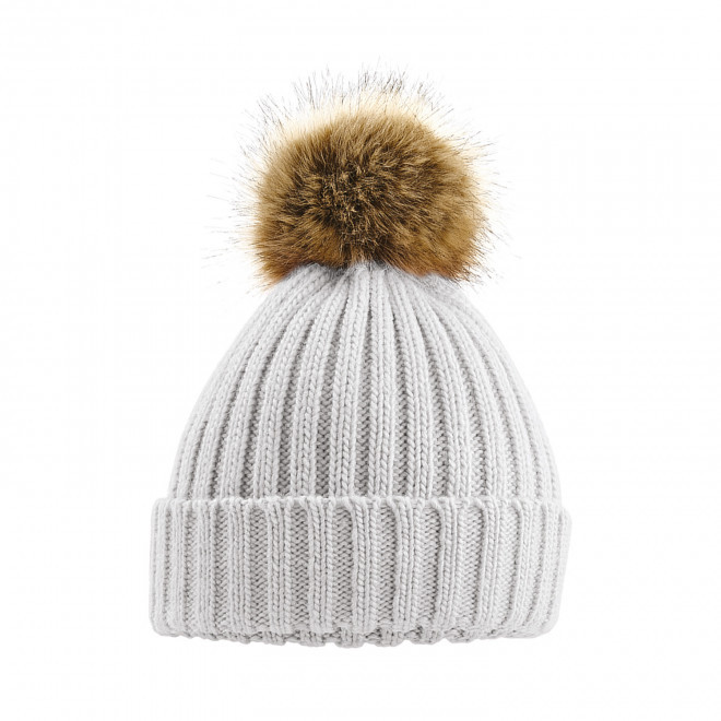 BONNET POMPON AMOVIBLE PERSONNALISABLE 'POMPOMO' - gris