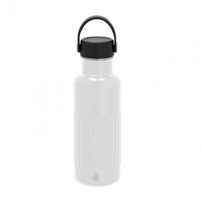 BOUTEILLE ISOTHERME EN ACIER PERSONNALISEE 500ML 'LUCIA' - blanc