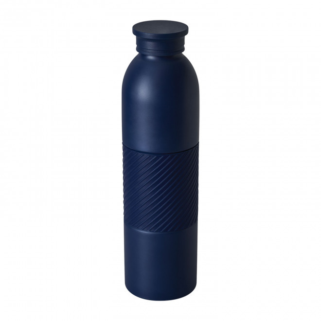 BOUTEILLE ISOTHERME PERSONNALISEE 600ML 'GRIPO' - bleu marine