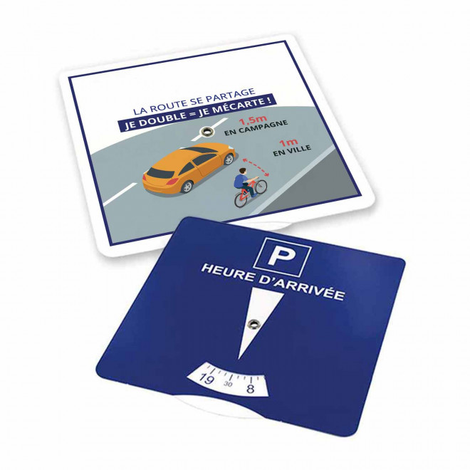 DISQUE DE STATIONNEMENT PUBLICITAIRE 'APARKA VELO - vélo