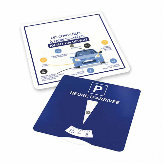 DISQUE DE STATIONNEMENT PUBLICITAIRE 'APARKA CONTROLES' - contrôles