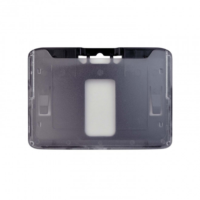 PORTE-BADGE RIGIDE HORIZONTAL 'KATY' - noir