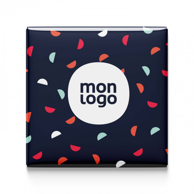 BADGE AIMANTE CARRE PERSONNALISABLE 'KIMY' - 5 x 5 cm