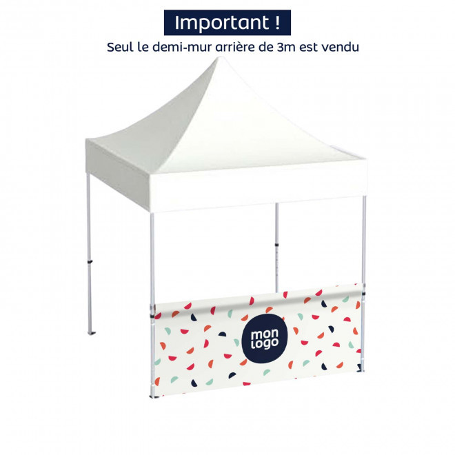 DEMI MUR POUR TENTE PERSONNALISABLE 3x3M 'TELTA' - sublimation