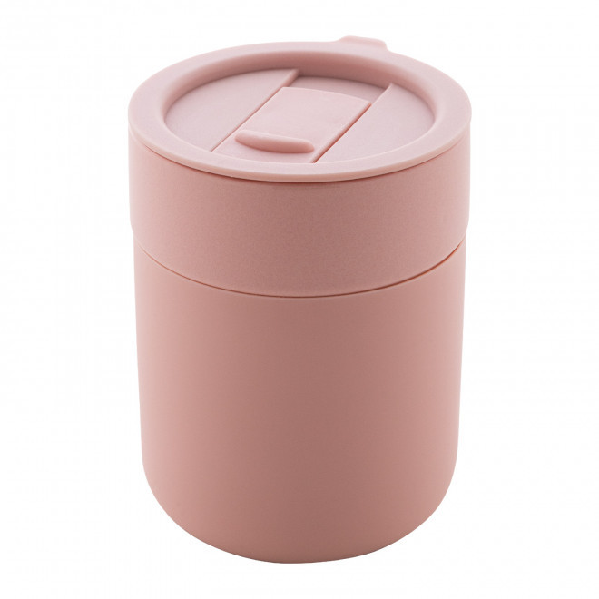 MUG PERSONNALISE EN CERAMIQUE ET SILICONE 'CERAMU' - rose poudré