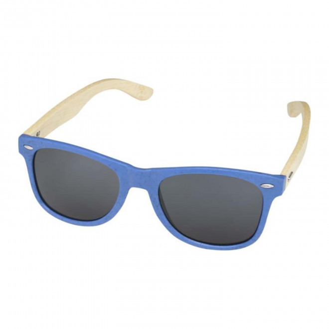 LUNETTES DE SOLEIL PUBLICITAIRES EN BAMBOU 'ELI' 4J - bleu