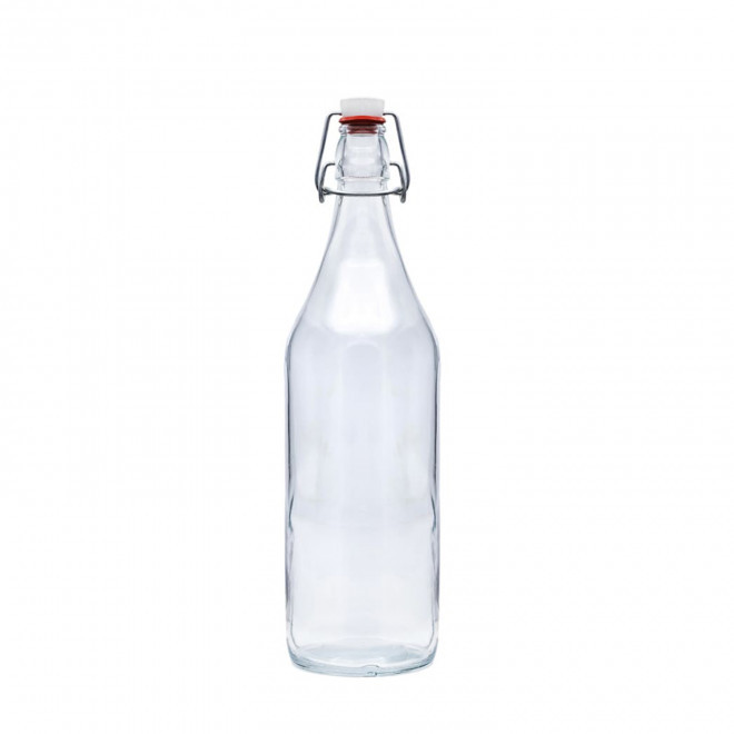 BOUTEILLE BOUCHON MECANIQUE 500ML PERSONNALISABLE 'LIZA' - transparent