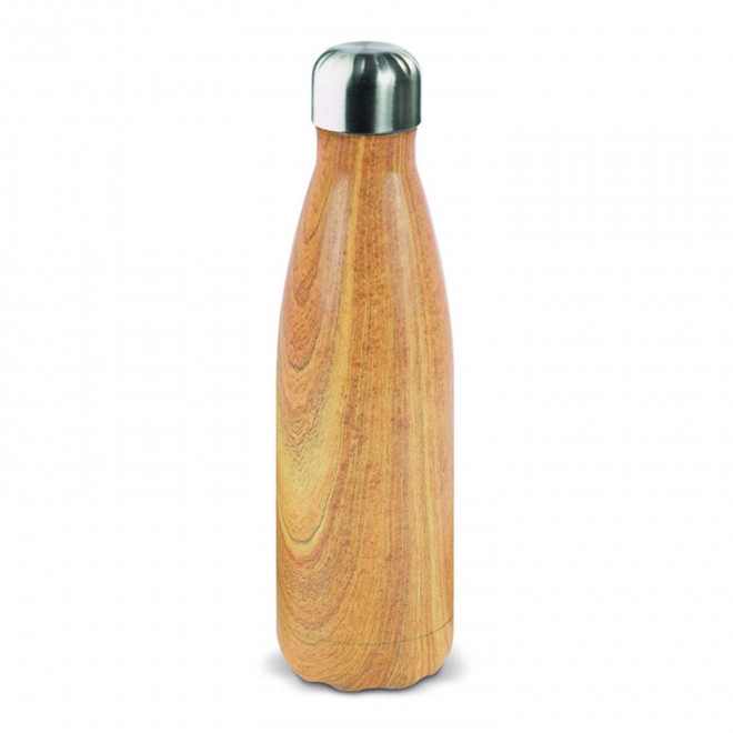 BOUTEILLE ISOTHERME PUBLICITAIRE EN INOX 500ML 'ASTRIO WOOD' 4J - bois clair