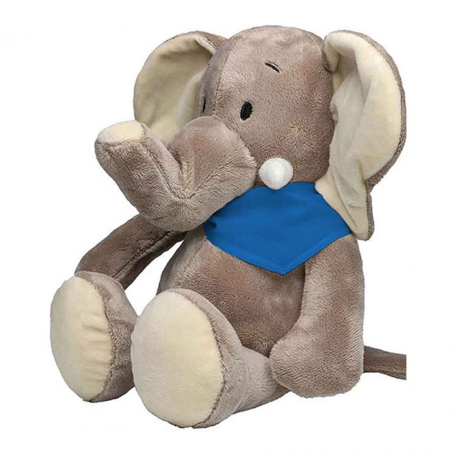 PELUCHE ELEPHANT PERSONNALISABLE 'DUMBA BANDANA' - bleu