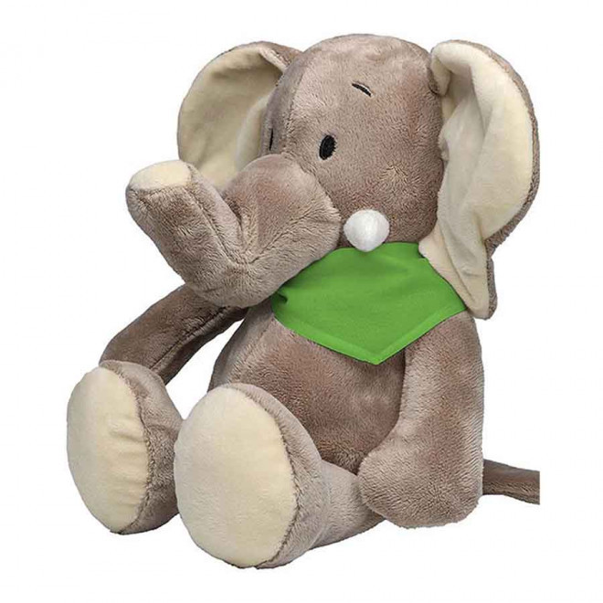 PELUCHE ELEPHANT PERSONNALISABLE 'DUMBA BANDANA' - vert clair
