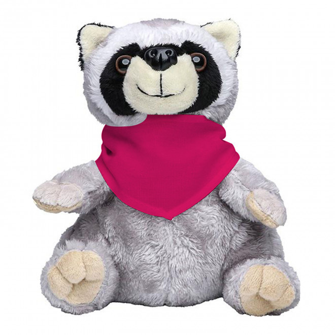 PELUCHE RATON LAVEUR PERSONNALISABLE 'RATOUNE BANDANA' - rose