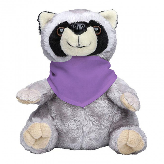 PELUCHE RATON LAVEUR PERSONNALISABLE 'RATOUNE BANDANA' - violet