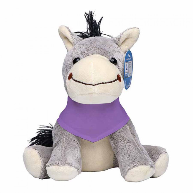 PELUCHE ANE PERSONNALISABLE 'JULES BANDANA' - violet