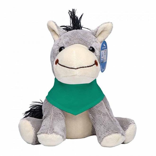 PELUCHE ANE PERSONNALISABLE 'JULES BANDANA' - vert