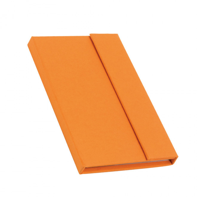 BLOC MEMO ET MARQUE PAGES PERSONNALISABLE 'MAY' - orange