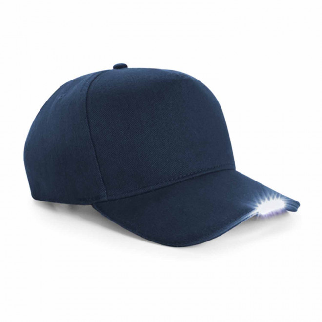 CASQUETTE LED BEECHFIELD PERSONNALISABLE 'CALIGHT' - bleu marine