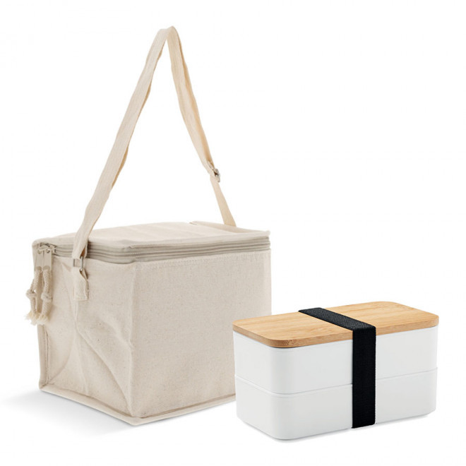 SET SAC ISOTHERME ET LUNCHBOX PERSONNALISABLE 'FILOU' - blanc