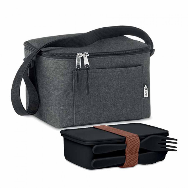 SET LUNCHBOX ET SAC ISOTHERME PERSONNALISABLE 'SVITO' - noir/noir