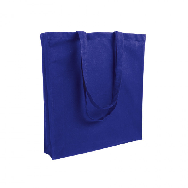 SAC COTON PERSONNALISÉ AVEC SOUFFLET 'FABIO' 220 GR/M² - bleu royal