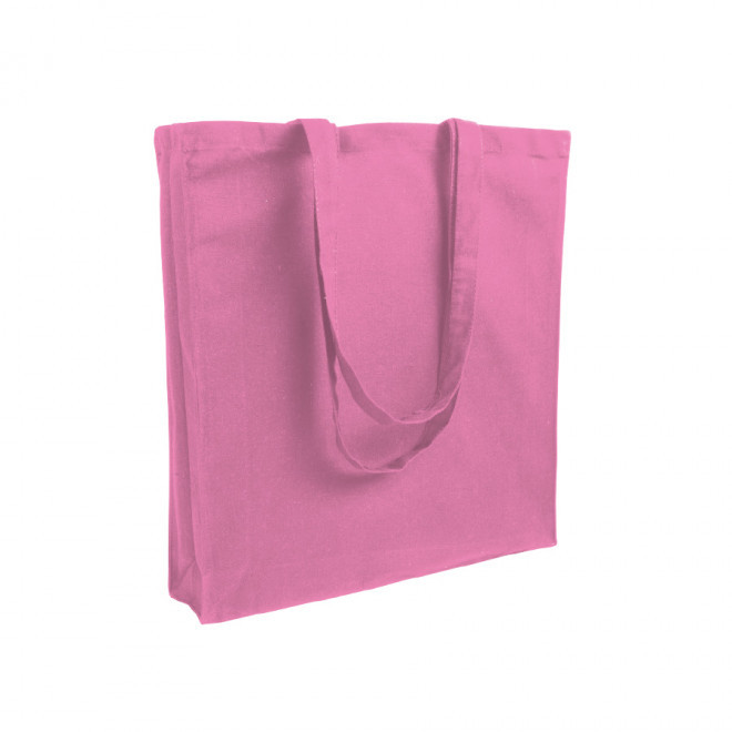 SAC COTON PERSONNALISÉ AVEC SOUFFLET 'FABIO' 220 GR/M² - rose clair