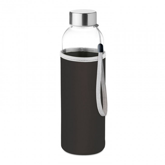 BOUTEILLE VERRE/NEOPRENE PERSONNALISABLE 'BOCA GLASS' 4J - noir