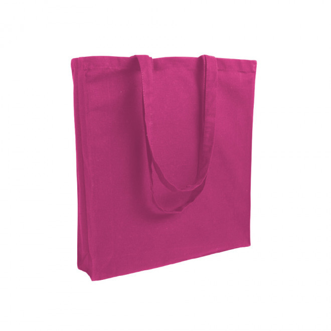 SAC COTON PERSONNALISÉ AVEC SOUFFLET 'FABIO' 220 GR/M² - rose foncé