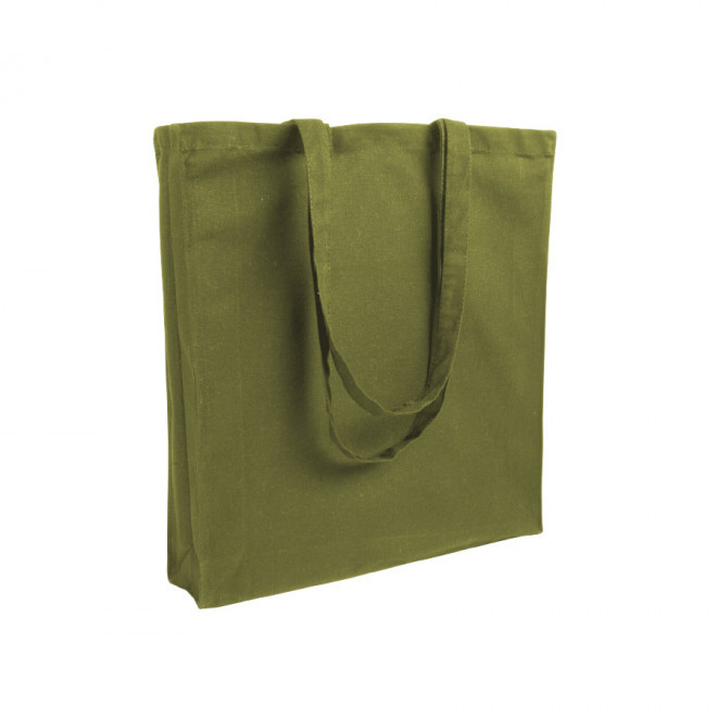 SAC COTON PERSONNALISÉ AVEC SOUFFLET 'FABIO' 220 GR/M² - vert kaki