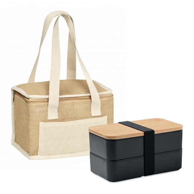 SET PERSONNALISABLE LUNCHBOX ET SAC ISO 'CARLITA ONE' - noir