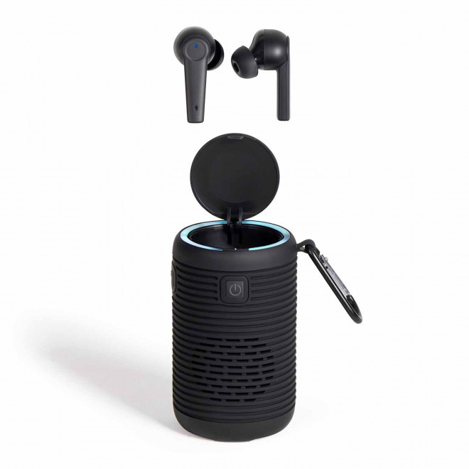 ECOUTEURS ENCEINTE PERSONNALISABLE LIVOO® 'POPSONG' - noir