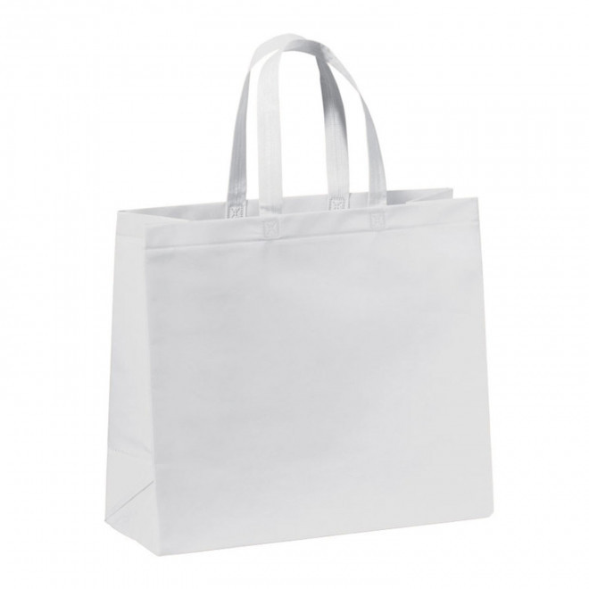 CABAS PUBLICITAIRE ANSES LONGUES 'VILLA'  - blanc