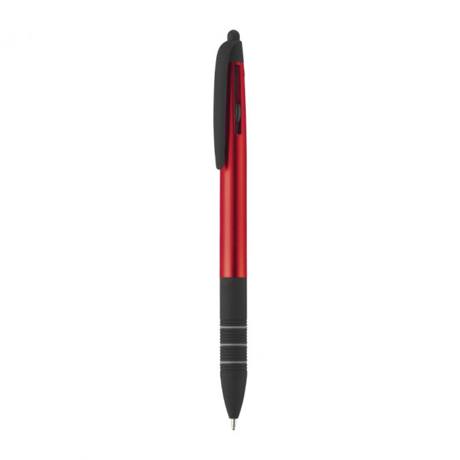 STYLO PUBLICITAIRE 3 COULEURS AVEC STYLET 'MAYALL' - rouge