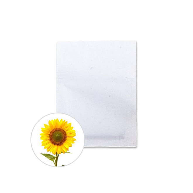SACHET DE GRAINES PERSONNALISABLE ZERO PLASTIQUE 'RECOL' - tournesol