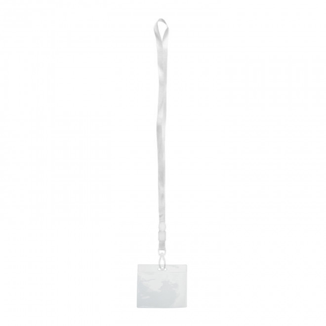 TOUR DE COU AVEC PORTE CARTES 'MOTI' - blanc