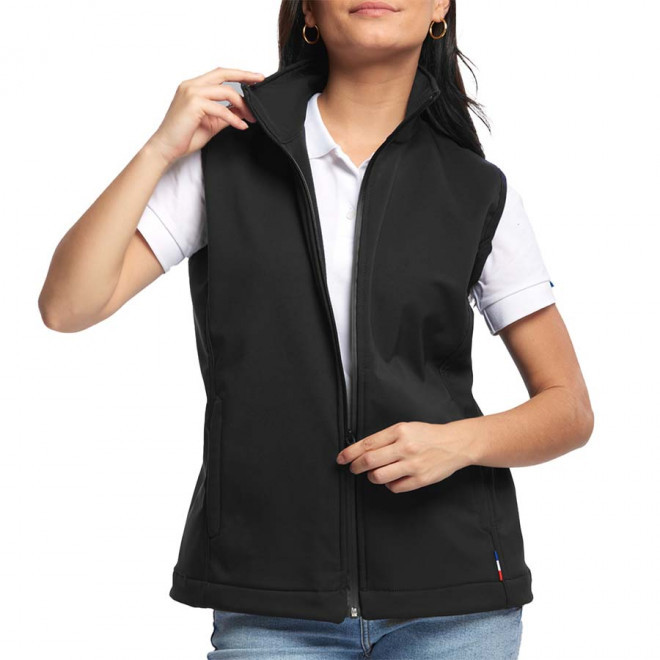 SOFTSHELL BW FEMME MUSTAGHATA® PERSONNALISABLE 'SEMNOZ' - noir