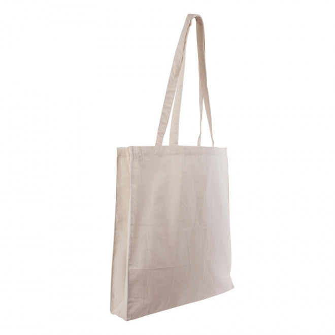 TOTE BAG COTON PERSONNALISÉ SOUFFLET 'JUANITA' 220 GR/M² - naturel