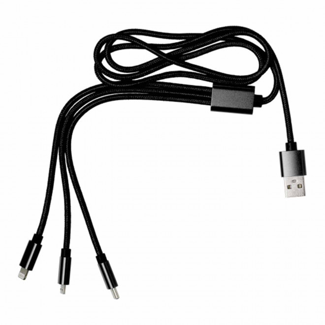 CABLE DE CHARGE PERSONNALISABLE 'FIBOU'  - noir