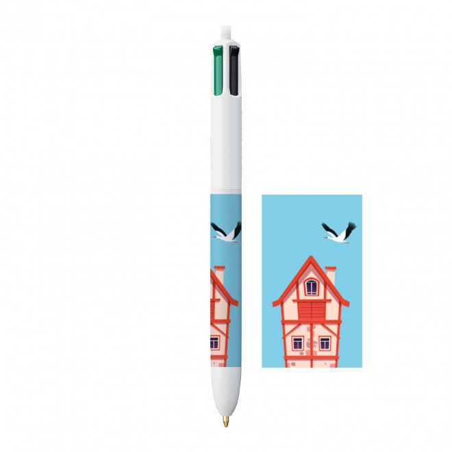 STYLO BIC 4 COULEURS 'ALSACE' - bleu