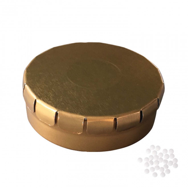 EXPRESS 48H - BOÎTE À BONBONS PUBLICITAIRE 'CLIC CLAC' - doré