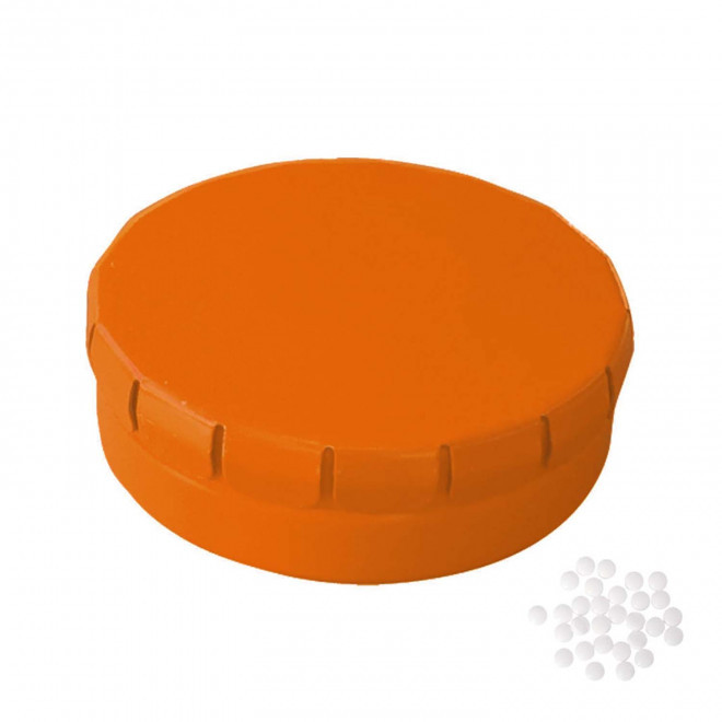 EXPRESS 48H - BOÎTE À BONBONS PUBLICITAIRE 'CLIC CLAC' - orange mat