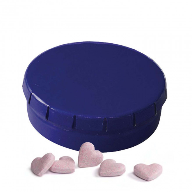 EXPRESS 48H - BOÎTE À BONBONS COEUR PUBLICITAIRE 'CLIC CLAC' - bleu foncé