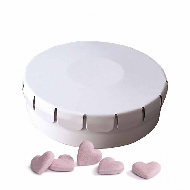 EXPRESS 48H - BOÎTE À BONBONS COEUR PUBLICITAIRE 'CLIC CLAC' - blanc