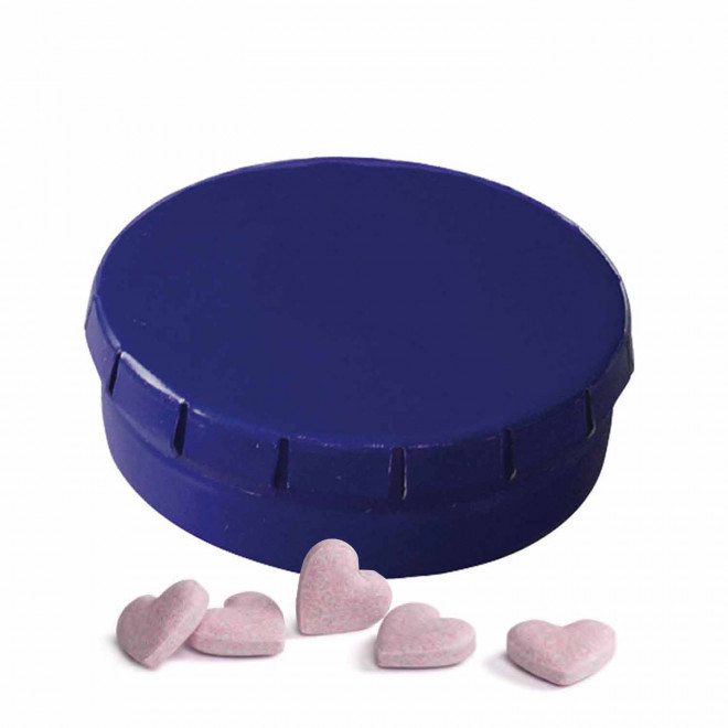 EXPRESS 48H - BOÎTE À BONBONS COEUR PUBLICITAIRE 'CLIC CLAC' - bleu foncé mat