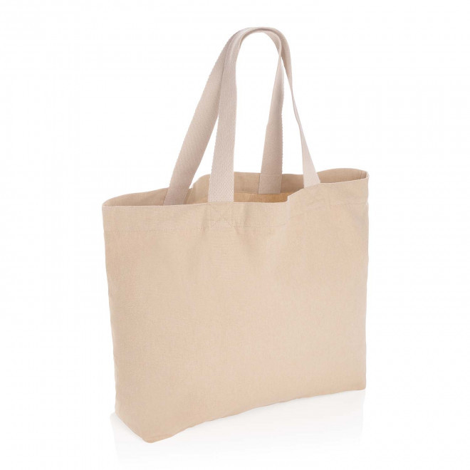 GRAND SAC EN TOILE RECYCLE PERSONNALISABLE 240 GR/M² 'ELO' - beige