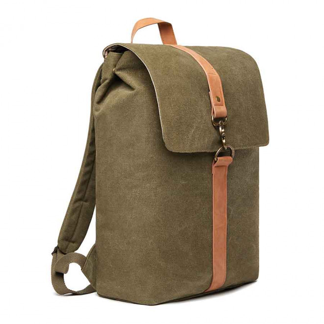 SAC A DOS PERSONNALISABLE EN TOILE RECYCLE 'YATA' - vert