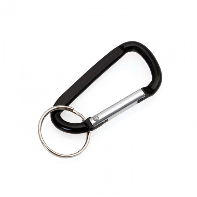 PORTE-CLÉS PERSONNALISÉ MOUSQUETON 'WALL' - noir