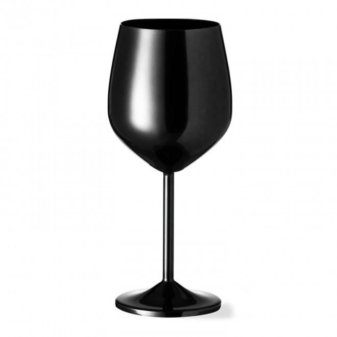 VERRE A VIN PERSONNALISABLE ALUMINIUM 'VINYCOLOR' - noir