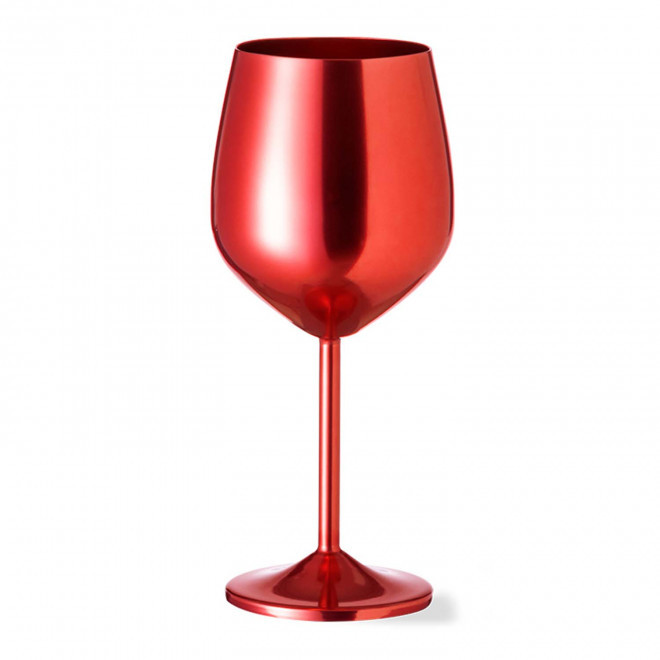 VERRE A VIN PERSONNALISABLE ALUMINIUM 'VINYCOLOR' - rouge