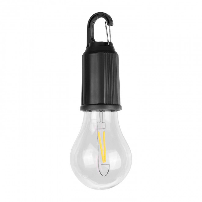 LAMPE AMPOULE AVEC MOUSQUETON PERSONNALISABLE 'DAYTAY' - noir