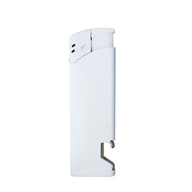 BRIQUET PUBLICITAIRE RECHARGEABLE DECAPSULEUR PIEZO 'SETH' - blanc